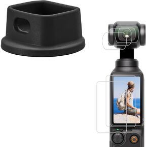 Silicone Non-Slip Desktop Mount for DJI Osmo Pocket 3 + 4 Packs Tempered Glass Screen Lens Protector, Accessories Kit Only for Osmo Pocket 3