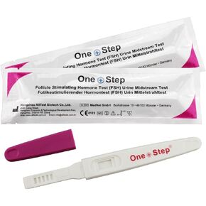 Female Fertility Test Midstream, 2 Test Pack, Peri Menopausal, Menopause Testing Kit, Home Urine FSH Test