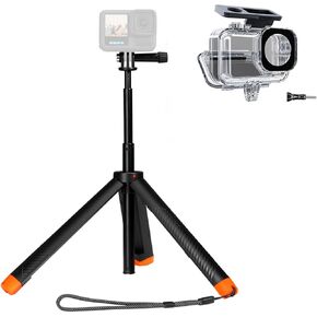 Waterproof Selfie Stick Floating Hand Grip Tripod,Diving Housing Protective Shell Underwater for Action 5 Pro 4/3