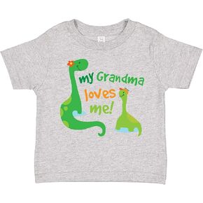 inktastic Grandma Loves Me Grandchild Dinosaur Toddler T-Shirt