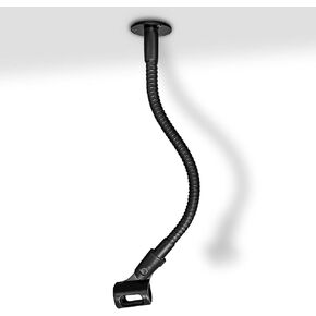 Microphone Arm Stand 19" Flexible Gooseneck Mic Stand Holder with Mounting Base for Table Walls Podium Podcasting Streaming Radio Broadcast Studio - TMS190