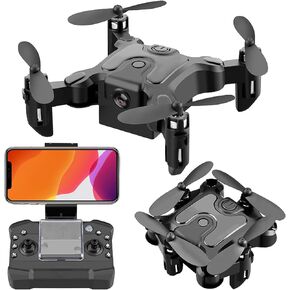 Mini Drone with 4K Camera Six-axis Stabilization Mini Shuttle Foldable FPV Drone Compact Covert UAV One Key Take Off/Land,Headless Mode,Support 360 Degree Flip