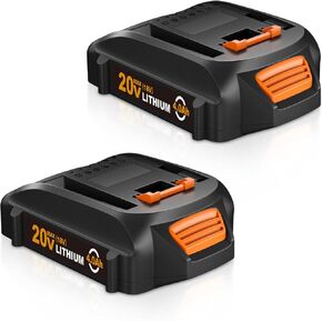 2 Packs 20V 4.0AH WA3520 Battery Replacement for Worx Lithium Battery WA3525 WG151s WG155s WG251s WG255s WG540s WG545s WG890 WG891 Compatible with PowerShare Cordless Tools