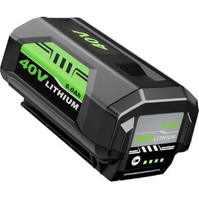 Replacement for Ryobi 40V Battery 6.0 Ah Compatible with Ryobi 40 Volt Lithium Ion Battery OP4026