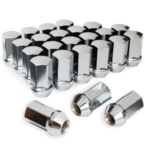 MYCHEINSEN 24pcs 14x1.5 Lug Nuts Compatible with Chevy Silverado&Tahoe Tahoe GMC Sierra 1500 Buick Dodge Cadillac Chrysler,1.75 inch Height 7/8" Hex,M14-1.5 Class 12 Factory Chrome Wheel Lugnuts