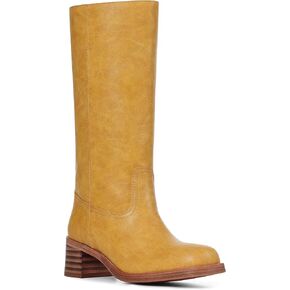 VOMIRA Women's Knee High Boots Wide Calf Boots Black Boots Square Toe Chunky Block Heel Long Boots Pull On Riding Boots Knight Boots Casual Comfortable Low Heel Womens Boots in Kuwait