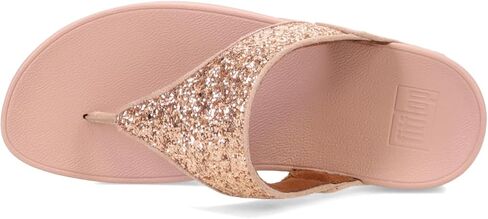 Fitflop Lulu Glitter Toe-Post Black Glitter Sandals in Saudi Arabia