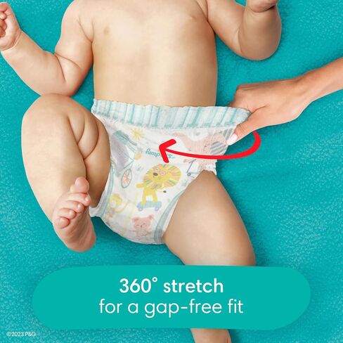 Pampers Pull On Cruisers 360° Fit Disposable Baby Diapers Size 4, 2 Months Supply (2 x 144 Count) with Sensitive Water Based Wipes 12X Multi Pack Pop-Top and Refill (1008 Count) in Saudi Arabia