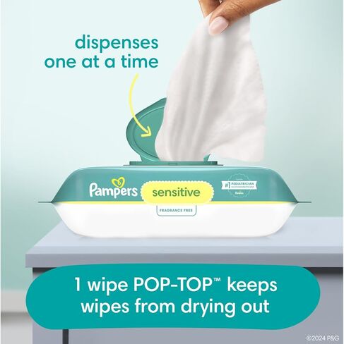 Pampers Pull On Cruisers 360° Fit Disposable Baby Diapers Size 4, 2 Months Supply (2 x 144 Count) with Sensitive Water Based Wipes 12X Multi Pack Pop-Top and Refill (1008 Count) in Saudi Arabia