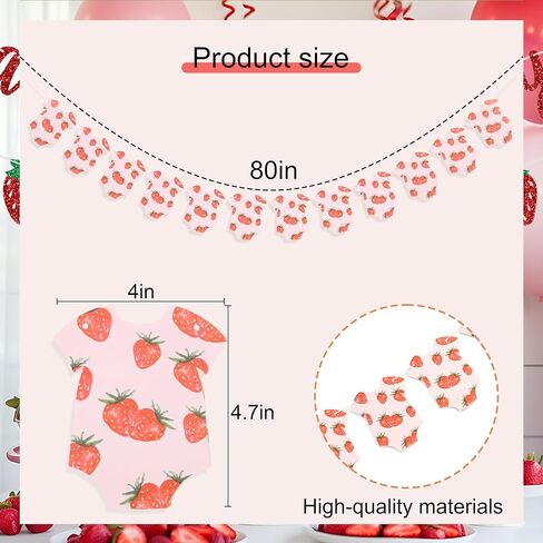 Banner Banner Strawberry - استحمام طفل الفراولة ، زخارف بويديبري ، لافتة تكشف الجنس (الفراولة) in Kuwait