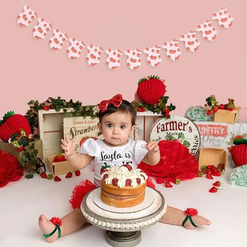 Banner Banner Strawberry - استحمام طفل الفراولة ، زخارف بويديبري ، لافتة تكشف الجنس (الفراولة) in Kuwait