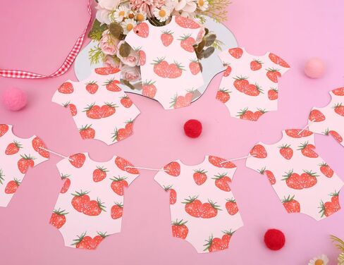 Banner Banner Strawberry - استحمام طفل الفراولة ، زخارف بويديبري ، لافتة تكشف الجنس (الفراولة) in Kuwait
