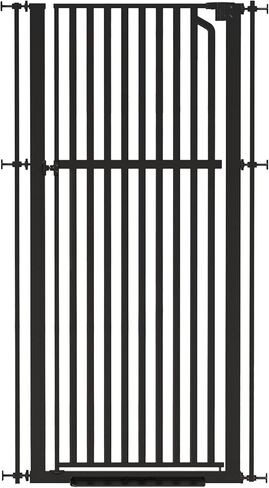 Senneny 63" Extra Tall Cat Gate Auto Close & One-Hand Open, Includes Extension Kits, No Drilling Pressure Mounted Kits and Wall Mounted Kits, Metal Pet Gate Fits Openings 33.4" to 37.4" Wide, White in Kuwait