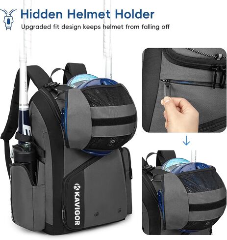 Baseball Bag for Youth and Adult, Softball Bag 50L Large Capacity Holds 4 Bats, Equipment Backpack with Shoes Compartment in Saudi Arabia