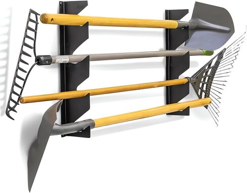 CZWL&HG Heavy-Duty Garden Tool Organizer Wall Mount – Garage Wall Storage Rack for Shovels, Rakes & Long-Handled Tools – Solid Steel, Holds 250 lbs in Kuwait