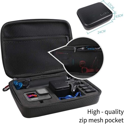 SUREWO Hard Carrying Case for GoPro Hero 13, Mini Hard Shell Carrying Case Travel Portable Storage Bag for GoPro Hero 12/11/10/9/8/7/6/5/4,DJI Osmo Action 3,AKASO,Campark,YI Action Camera and More in Saudi Arabia