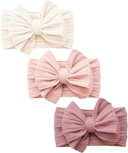 Jesries Baby Devels and Dows ، Handmadey Nylon Hairbands Hairbands Hair أقواس - إكسسوارات شعر الفتيات للحديدين الجدد والرضع والأطفال الصغار in Kuwait