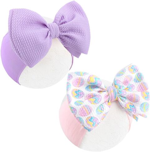 2pcs أقواس عصابة عيد الفصح ، ناعمة نايلون نايلون طفلة. in Kuwait