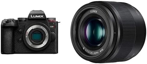 Panasonic LUMIX DC-G9M2BODY Micro Four Thirds Camera with LUMIX G Lens, 25mm, F1.7 ASPH (H-H025K) in Saudi Arabia
