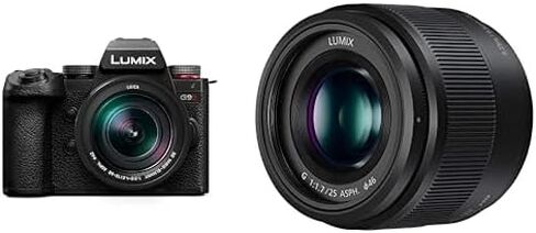 Panasonic LUMIX DC-G9M2BODY Micro Four Thirds Camera with LUMIX G Lens, 25mm, F1.7 ASPH (H-H025K) in Saudi Arabia