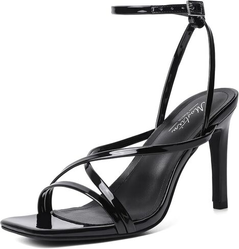 Mostrin Strappy Heels for Women Square Open Toe Lace Up Heeled Sandals Ankle Strap Sexy Stiletto High Heels for Party, Prom, Dating, Wedding in Saudi Arabia