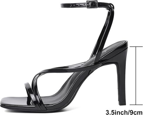Mostrin Strappy Heels for Women Square Open Toe Lace Up Heeled Sandals Ankle Strap Sexy Stiletto High Heels for Party, Prom, Dating, Wedding in Saudi Arabia