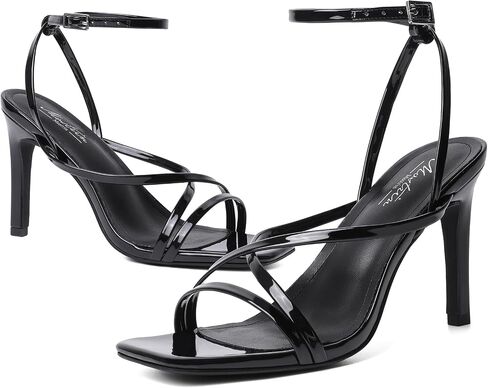 Mostrin Strappy Heels for Women Square Open Toe Lace Up Heeled Sandals Ankle Strap Sexy Stiletto High Heels for Party, Prom, Dating, Wedding in Saudi Arabia