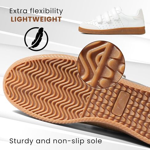 CYNLLIO Fashion Sneakers for Women 2026 Cute Casual Tennis Shoes | Leather and Suede Casual Sneakers, Non-Slip Walking Shoes with Hook and Loop Closure， Breathable Lightweight Comfortable in Saudi Arabia