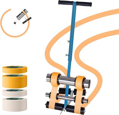 Court Line Tape Machine, with Drawing Circle Kit, Parking Lot Striping Machine for Driveway, Asphalt or Concrete, Basketball Courts, Pickleball Court, Road Warning in Saudi Arabia