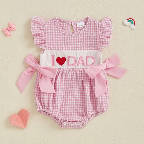 DuAnyozu Baby Girl 4th of July Outfit American Flag Embroidery Bubble Romper Fourth of July Onesie Independence Day Outfits in Kuwait