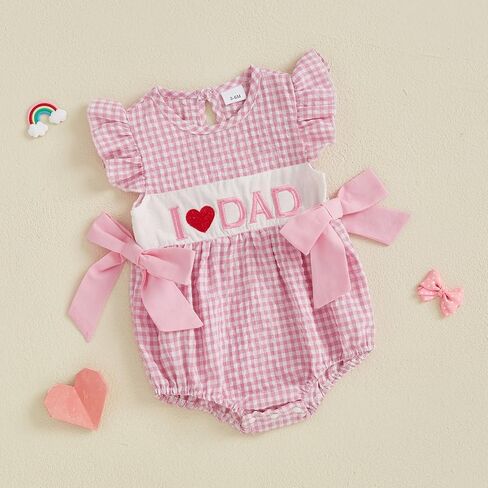 DuAnyozu Baby Girl 4th of July Outfit American Flag Embroidery Bubble Romper Fourth of July Onesie Independence Day Outfits in Kuwait
