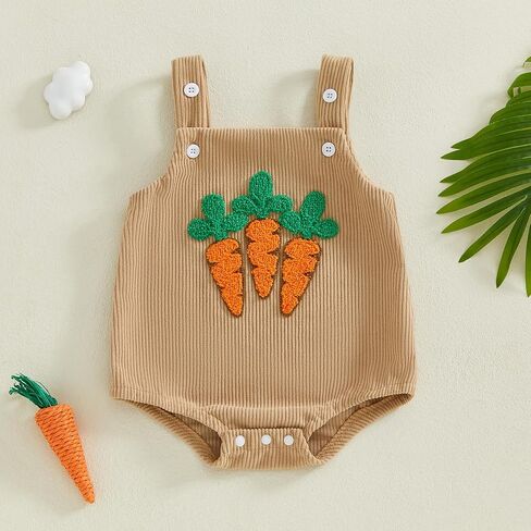 My First Easter Baby Girl Boy Outfit Bunny Embroidery Spring Overall Romper Newborn Infant Baby Easter Clothes in Saudi Arabia