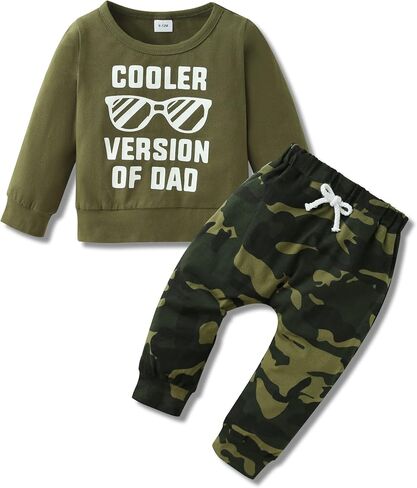 YALLET Baby Toddler Boy Clothes Fall Winter Outfit Long Sleeve Sweatshirts Pants Set 6 9 12 18 24 Months 3T 4T 5T Boy Clothes in Kuwait