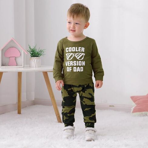 YALLET Baby Toddler Boy Clothes Fall Winter Outfit Long Sleeve Sweatshirts Pants Set 6 9 12 18 24 Months 3T 4T 5T Boy Clothes in Kuwait