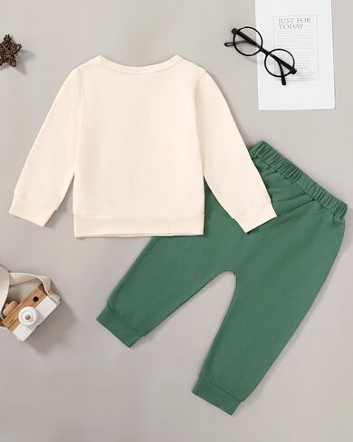 YALLET Baby Toddler Boy Clothes Fall Winter Outfit Long Sleeve Sweatshirts Pants Set 6 9 12 18 24 Months 3T 4T 5T Boy Clothes in Kuwait