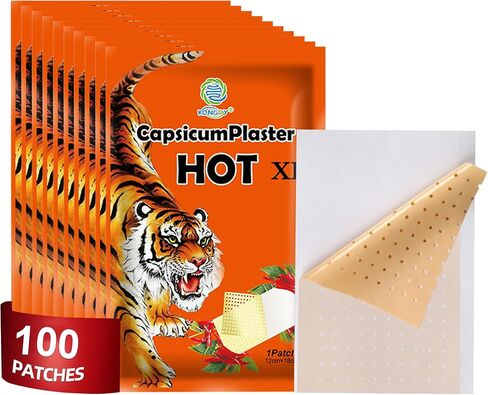 40 PCS Tiger Patches, Chinese Red Tiger Hot Capsicum Patch XL Large Size Ultra Strength Capsaicin Patches - 4.72×7.08 in in Saudi Arabia