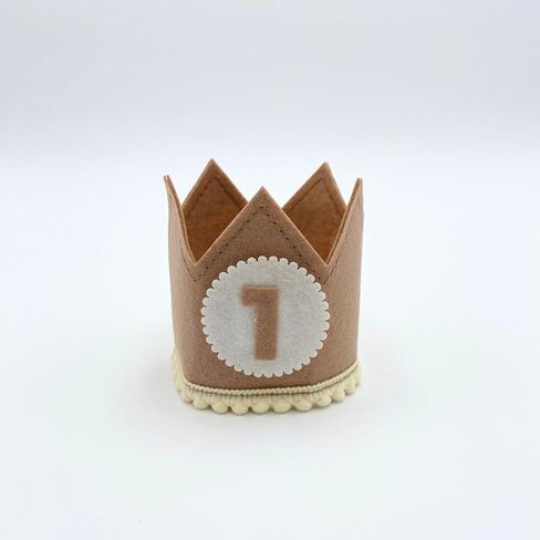 Monthly Baby Milestone Photo Prop Crown - Felt with Interchangeable Month Numbers - First Birthday Photo in Saudi Arabia