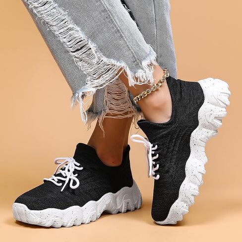 Walking Shoes Slip-On Womens Running Tennis Unisex Mens Shoes MD Sole Lightweight Sneakers Breathable Arch Support Running Gym Shoes in Saudi Arabia