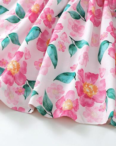 sweetabby Toddler Baby Girl Dresses Summer Clothes Boho Short Sleeve Dress Ruffle Infant Sundress Cute Girls Outfit in Saudi Arabia