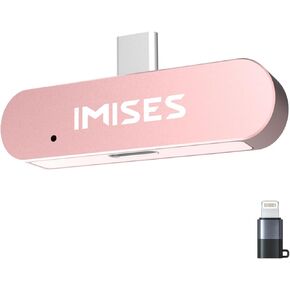 Type-C Microphone, AI Noise Cancelling, 20ft Pickup Range, for Smartphones, Live Streaming and Vlogging, Android/iOS Compatible, Rose Gold