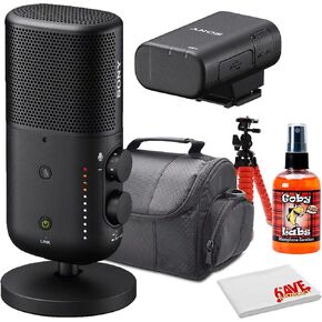 Sony ECM-S1 Wireless Streaming Microphone | Ideal for Live Streaming, Podcasting & Content Creation | Multi-Interface Shoe (ECM-S1) + Camera Bag + Mic Cleaning Spray + Tripod + Microfiber Cloth