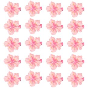 Pink Cherry Blossom Bow Hair Clips, 20 PCs Spring Summer Hair Accessories for Women and Girls, Cute Dainty Hairpins for Daily Wear, Stage Performance, Party (1.185 Inch)