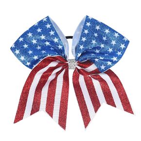 7inch Baby Girl's American flag hair bow,Hair Accessories for 4th of July(F9) (2)