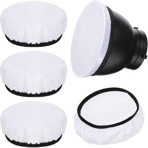 4Pcs Light Diffuser Diffuser Lamp Sock Soft 7inch/18cm Standard Cloth Ring Light Lamp Cover for Studio Strobe Reflectors, Video Shooting