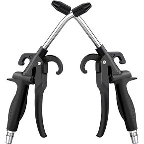 Air Blow Gun of 2 with Fixed Nozzle For Air Compressor Accessories Dust Removal Cleaning Tool,High Volume Powerfu Pneumatic Dust Removing Gun Air Blow with Joint (Black (2Pack))