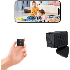 4K Mini Spy Camera with WiFi – Hidden Wireless Nanny Cam for Indoor Home Security, Night Vision, AI Human Detection, 90-Day Standby, and Phone App Control