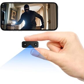 Mini WiFi كاميرا تجسس مخفية ، أصغر كاميرات HD1080p للأمن المنزلي ، والمراقبة كاميرا مربية صغيرة مع تطبيق الهاتف ، والكشف عن الحركة والرؤية الليلية للداخلية