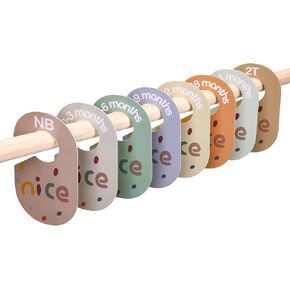 Baby Closet Dividers – Double-Sided Baby Clothes Organizer for Nursery Decor, Set of 8 Baby Hanger Dividers for Newborn to 24 Months, Ideal Baby Closet Organizer for Girls & Boys