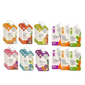 Serenity Kids 6+ Months Veggie Pouches and World Explorer Meats Variety Pack Baby Food Bundle | Veggies and World Explorer Meats Variety Pack (26 Count)…