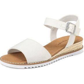 mysoft Women's Espadrilles Wedge Sandals Open Toe Ankle Strap Comfortable Casual Summer Walking Shoes